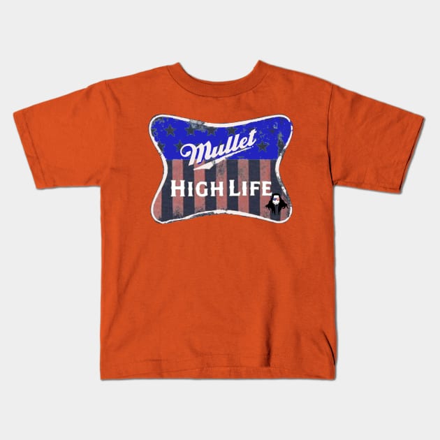 Mullet High Life Stars & Stripes Kids T-Shirt by ChazTaylor713